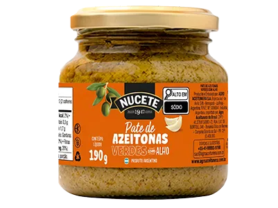 PATÊ DE AZEITONAS VERDES COM ALHO NUCETE VD 12/190G