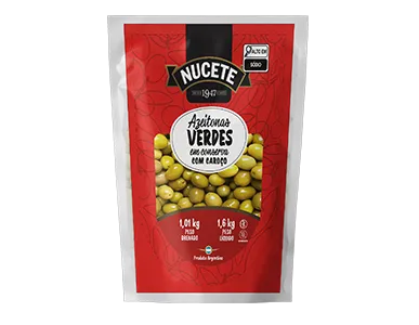 AZEITONA VERDE COM CAROÇO NUCETE DP 6 X 1,01/1,6KG