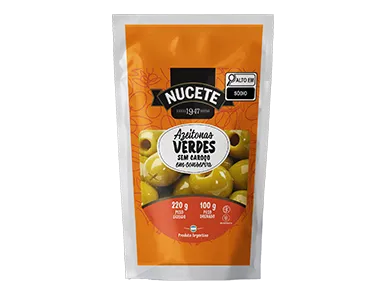 AZEITONA VERDE SEM CAROÇO NUCETE DP 24 X 100/220G