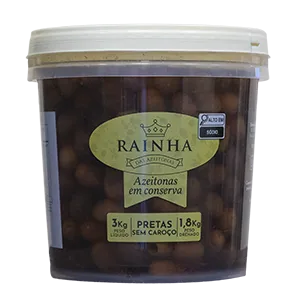 AZEITONA PRETA SEM CAROÇO RAINHA BD 1,8/3KG