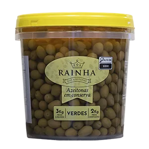 AZEITONA VERDE COM CAROÇO RAINHA BD 6x2/3 KG